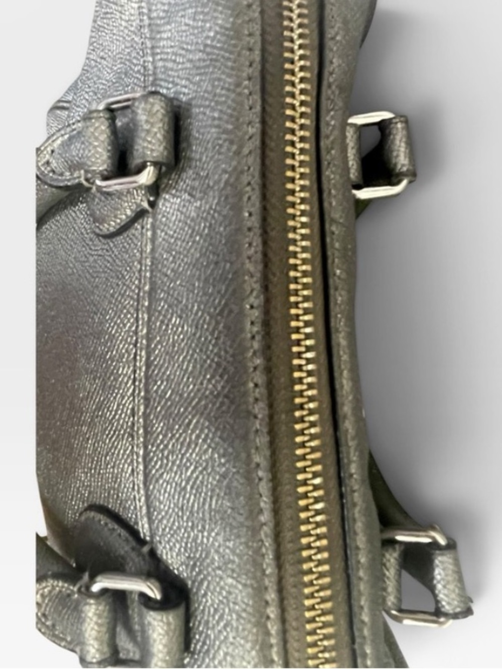 Coach Mini Bennett Satchel / Crossbody – Gunmetal Metallic Leather - Picture 6 of 13